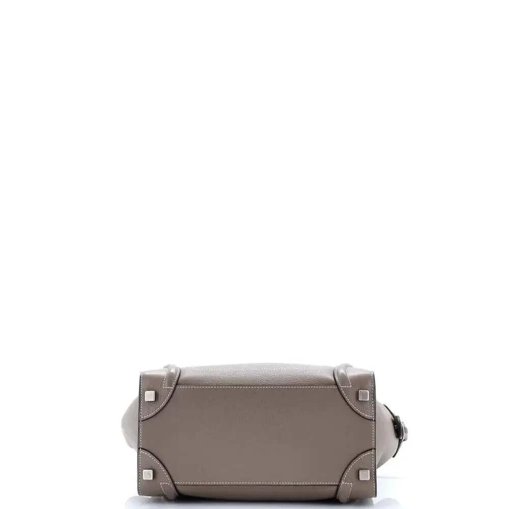 Celine Luggage Bag Grainy Leather Micro #242674C16B - Picture 4 of 7